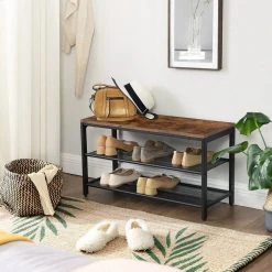 VASAGLE Schuhbank »LBS73 LBS74 LBS078«, Schuhregal mit Sitzfläche, Schuhablage, Flur, verschiedene Größen, vintage Grau -Vasagle Auslauf Geschäft d7c11b29 08ab 4e04 9db3 fc57020b9b16