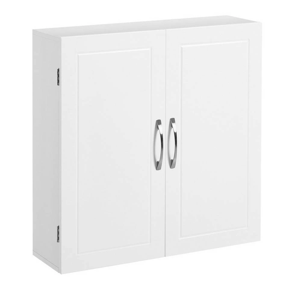 VASAGLE Hängeschrank »BBC320W01« Badezimmerschrank Wandschrank Aufbewahrungsschrank mattweiß 3 VASAGLE Hängeschrank »BBC320W01« Badezimmerschrank Wandschrank Aufbewahrungsschrank mattweiß