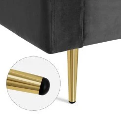 VASAGLE 3-Sitzer »LCS001«, Bezug aus Samt, Metallbeine, Klassisch bis modern, einfacher Aufbau, 183 x 78 x 88 cm Blau, Grau, Petrolfarben, Rosa -Vasagle Auslauf Geschäft da22b2ce 8d50 4514 ab13 114f4a1fcaff