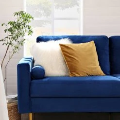 VASAGLE 3-Sitzer »LCS001«, Bezug aus Samt, Metallbeine, Klassisch bis modern, einfacher Aufbau, 183 x 78 x 88 cm Blau, Grau, Petrolfarben, Rosa -Vasagle Auslauf Geschäft da72d308 28e9 4b61 b785 5502ad04bc57