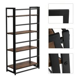 VASAGLE Standregal »LLS66X LLS88X«, Standregal, Bücherregal, Klappregal, vintage -Vasagle Auslauf Geschäft dcb5d668 cff7 40a3 b3db 40ecad05f283