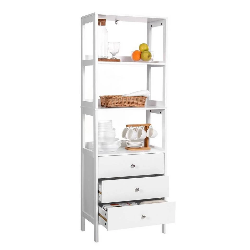 VASAGLE Badkommode »BBC163W01«, Badezimmerschrank, Badschrank, mattweiß 5 VASAGLE Badkommode »BBC163W01«, Badezimmerschrank, Badschrank, mattweiß – Bild 3