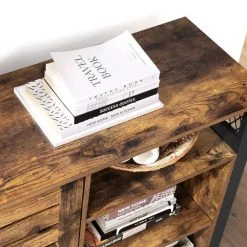 VASAGLE Sideboard »LSC083B01«, Kommode mit 2 Lamellentüren, Industrie-Design, Breite 114 cm, vintage -Vasagle Auslauf Geschäft dd57c12d 4cf4 4e83 881f 7bfe861499b5