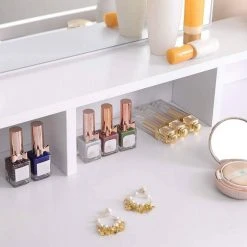 VASAGLE Schminktisch »RDT113W01«, Frisiertisch,Kosmetiktisch mit Spiegel und 2 Schubladen,weiß -Vasagle Auslauf Geschäft de06b9a8 7afa 4d5b b48a 8bb981c0fa9e