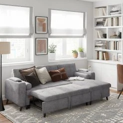 VASAGLE Schlafsofa »LCS801«, Bettsofa mit Stauraum, Ecksofa, mit Becherhalter, einfache Montage, 223 x 142 x 88 cm (L x B x H), modern Dunkelgrau, Hellgrau 26 VASAGLE Schlafsofa »LCS801«, Bettsofa mit Stauraum, Ecksofa, mit Becherhalter, einfache Montage, 223 x 142 x 88 cm (L x B x H), modern Dunkelgrau, Hellgrau -Vasagle Auslauf Geschäft defa180f e136 4065 9d5a 1f03137e17f7