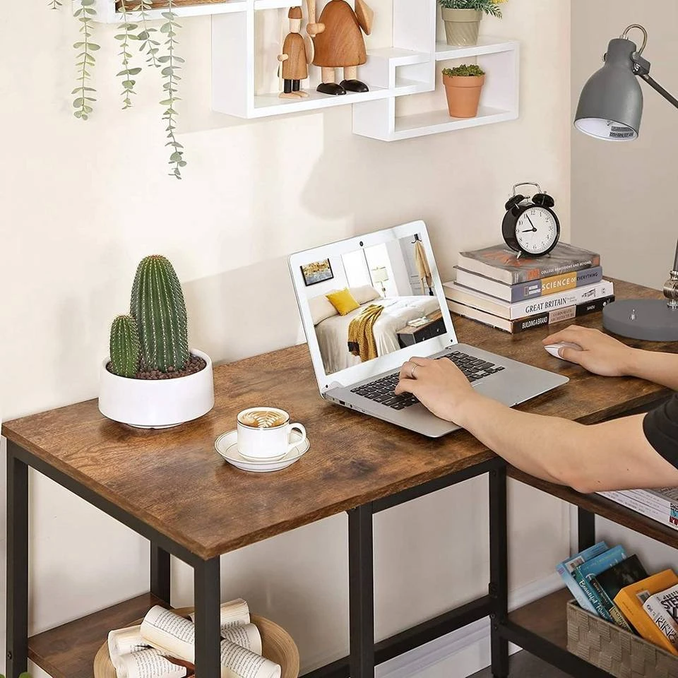 VASAGLE Schreibtisch »LWD54X«, Bartisch, Bürotisch, Computertisch, große Tischoberfläche, Arbeitszimmer, 137 x 55 x 75 cm, vintage 6 VASAGLE Schreibtisch »LWD54X«, Bartisch, Bürotisch, Computertisch, große Tischoberfläche, Arbeitszimmer, 137 x 55 x 75 cm, vintage – Bild 4