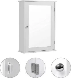 VASAGLE Badezimmerspiegelschrank »LHC001« Spiegelschrank fürs Bad, Badschrank, weiß -Vasagle Auslauf Geschäft e29584f5 546f 49b4 b2d5 460aa4b719f0