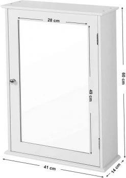 VASAGLE Badezimmerspiegelschrank »LHC001« Spiegelschrank fürs Bad, Badschrank, weiß -Vasagle Auslauf Geschäft e2d06969 7f7c 46e5 b105 7c8b4992e627