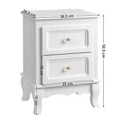 VASAGLE Nachttisch »RDN012«, 2 Stück Beistellschränke, Beine aus Kiefernholz, weiß -Vasagle Auslauf Geschäft e540e510 be97 454c ba2c 4fadaef17e49