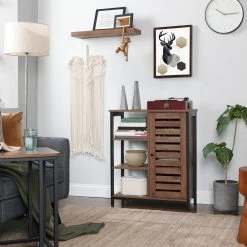 VASAGLE Sideboard »LSC74BX LSC74GD«, Küchenschrank mit 3 offenen Ablagen, Stahlgestell, vintage Braun -Vasagle Auslauf Geschäft e7910c48 1612 4164 a74f 31b7407ff42e