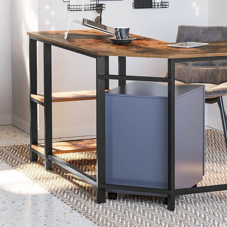 VASAGLE Schreibtisch »LWD72X LWD72MB«, L-förmiger Computertisch, Eckschreibtisch, greige Vintage 17 VASAGLE Schreibtisch »LWD72X LWD72MB«, L-förmiger Computertisch, Eckschreibtisch, greige Vintage – Bild 15