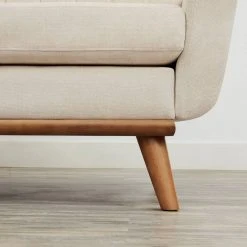 VASAGLE 3-Sitzer »LCS030«, Couch für Wohnzimmer, Beine aus Massivholz, Mid-Century Stil, 191 x 80,5 x 86 cm Beige, Grau -Vasagle Auslauf Geschäft e94d246f b6bd 4cf0 8291 5c9617880bf1