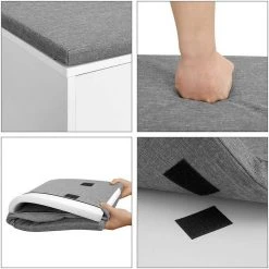 VASAGLE Schuhbank »LHS21WT«, Sitzbank, 2 offene Fächer, weiß -Vasagle Auslauf Geschäft ebd7a930 8f50 400a 94ee 70827529a8e3