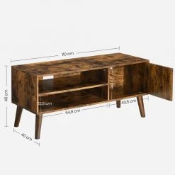 VASAGLE Lowboard »LTV09 LTV120«, Retro TV-Regal, Fernsehtisch, Fernsehschrank, 110/120 x 40 x 49 cm Greige, Vintage, Wei&szlig; -Vasagle Auslauf Geschäft ee0ffa5c 5133 45aa 926b eb5ee5b787ef