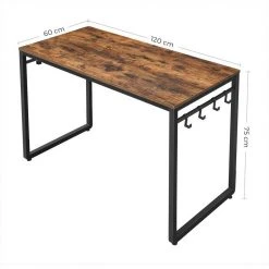 VASAGLE Schreibtisch »LWD59X LWD58X«, Computertisch, Bürotisch mit 8 Haken, Arbeitszimmer, einfacher Aufbau, Metall, vintage -Vasagle Auslauf Geschäft f16bf069 779a 44c1 a19d cf26e516a3c7