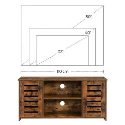 VASAGLE Lowboard »LTV102X01«, TV-Schrank, TV-Regal, mit offene Fächer, verstellbare Ablagen, für Fernseher bis zu 43 Zoll -Vasagle Auslauf Geschäft f1e5c82b 702e 485f bbf0 c27d42520eeb