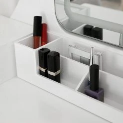 VASAGLE Schminktisch »RDT25WL«, Frisiertisch, Kosmetiktisch mit LED-Beleuchtung in 3 Farben, mit gepolstertem Hocker -Vasagle Auslauf Geschäft f424a2b6 ad7a 4fcd b477 0fe16b2a8c8b