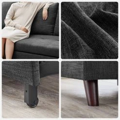 VASAGLE Schlafsofa »LCS801«, Bettsofa mit Stauraum, Ecksofa, mit Becherhalter, einfache Montage, 223 x 142 x 88 cm (L x B x H), modern Dunkelgrau, Hellgrau 40 VASAGLE Schlafsofa »LCS801«, Bettsofa mit Stauraum, Ecksofa, mit Becherhalter, einfache Montage, 223 x 142 x 88 cm (L x B x H), modern Dunkelgrau, Hellgrau -Vasagle Auslauf Geschäft f48aae49 e73d 4d75 b510 d311200ad1d8