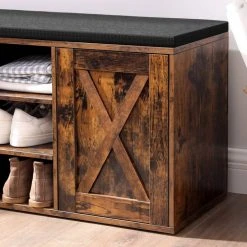 VASAGLE Schuhbank »LHS058X01«, Schrank, Schuhregal mit 9 offenen Fächern, mit Polsterung, rustikale Tür, vintage 15 VASAGLE Schuhbank »LHS058X01«, Schrank, Schuhregal mit 9 offenen Fächern, mit Polsterung, rustikale Tür, vintage -Vasagle Auslauf Geschäft f5bd0e44 89ed 46e7 a4c4 5751294a2084