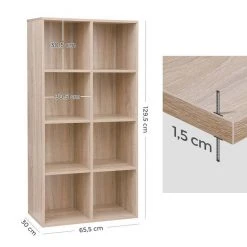 VASAGLE Raumteiler »LBC203 LBC24«, Würfelregal, Bücherschrank, freistehend, als Dekoration, Wohnzimmer, Schlafzimmer, Kinderzimmer Eiche Hell, Wei&szlig;, Vintage -Vasagle Auslauf Geschäft f636d83a 5f9a 4ee5 aa25 b2fcdc395522