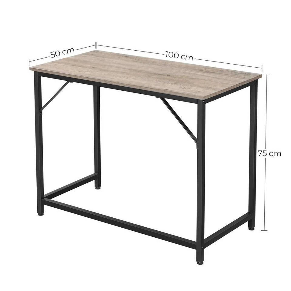 VASAGLE Schreibtisch »LWD41X LWD038 039 041 043«, Computertisch, 80/100/120/140 x 50 x 75 cm, Arbeitszimmer, Büro, einfacher Aufbau, Industrie-Design Grau, Vintage 10 VASAGLE Schreibtisch »LWD41X LWD038 039 041 043«, Computertisch, 80/100/120/140 x 50 x 75 cm, Arbeitszimmer, Büro, einfacher Aufbau, Industrie-Design Grau, Vintage – Bild 8