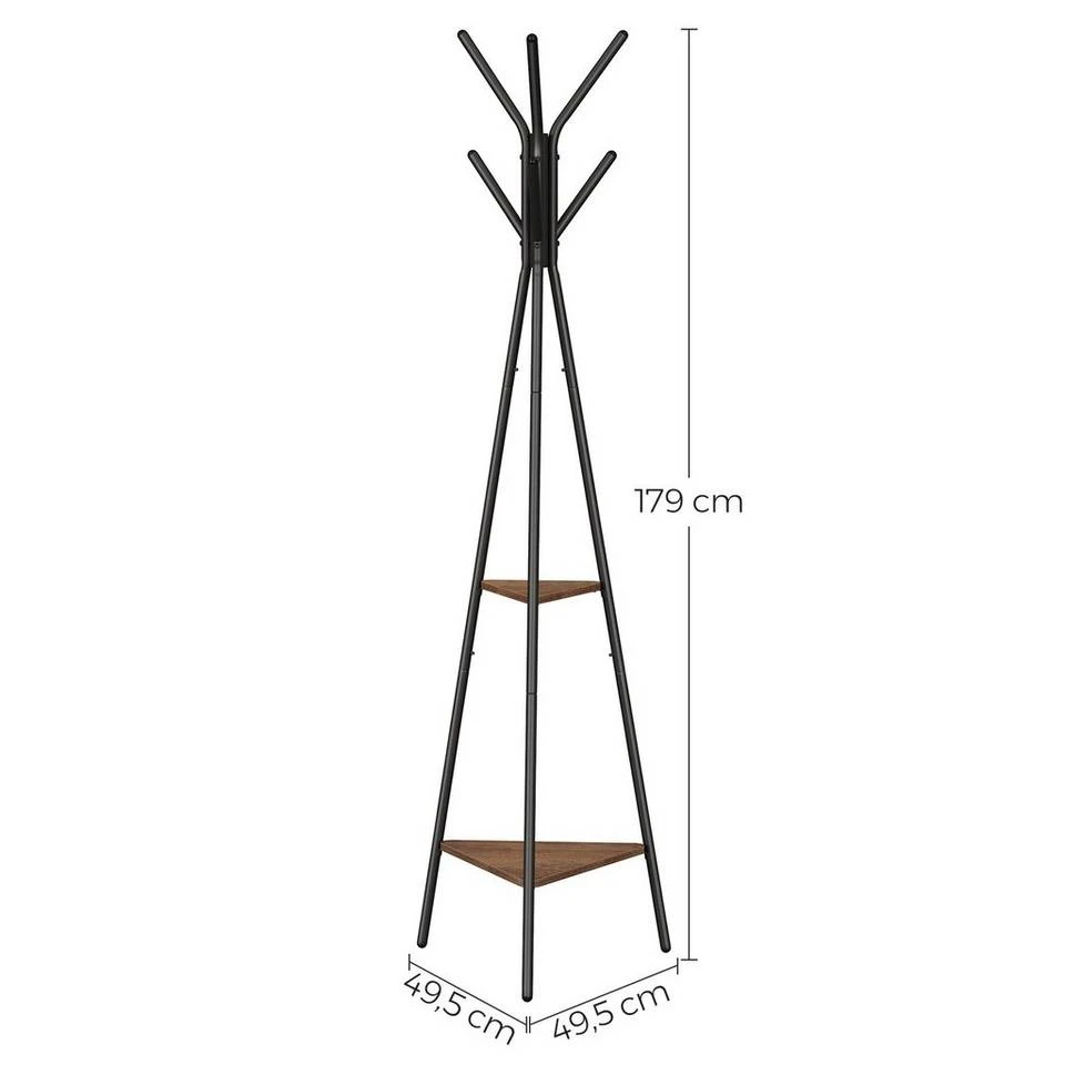 VASAGLE Garderobenständer »RCR16«, Kleiderständer in Baumform, mit 2 Ablagen, für Kleidung, Hüte, Taschen, 179cm, vintage Greige, Haselnussbraun 16 VASAGLE Garderobenständer »RCR16«, Kleiderständer in Baumform, mit 2 Ablagen, für Kleidung, Hüte, Taschen, 179cm, vintage Greige, Haselnussbraun – Bild 14
