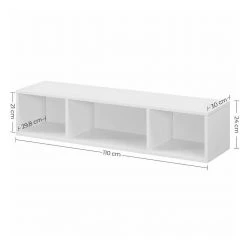 VASAGLE Wandregal »LTV104W01«, Hängeschrank, TV-Regal, TV-Schrank mit 3 Fächern, schwebend, platzsparend, weiß -Vasagle Auslauf Geschäft fc6ec2af bd8b 4a0e 98d6 5c491e375a90