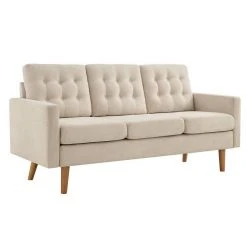 VASAGLE 3-Sitzer »LCS101«, Couch fürs Wohnzimmer, Polyester, 177 x 72 x 86 cm (L x B x H) Beige, Grau -Vasagle Auslauf Geschäft fe4a9cbf 8aba 492e 9aba 3cf81843e9c6