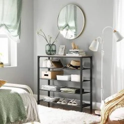 VASAGLE Schuhregal »LBS14 LBS15 LBS016«, Schuhablage mit Gitterebenen und großzügiger Oberfläche für Taschen, Metall, unterschiedliche Höhen, vintage Greige -Vasagle Auslauf Geschäft fed0d67d 7747 4cdf a0d9 70aaaf978762