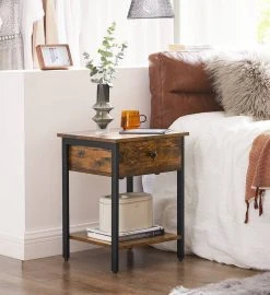 VASAGLE Nachttisch »LET55BX«, Nachtkommode, Beistelltisch, vintage